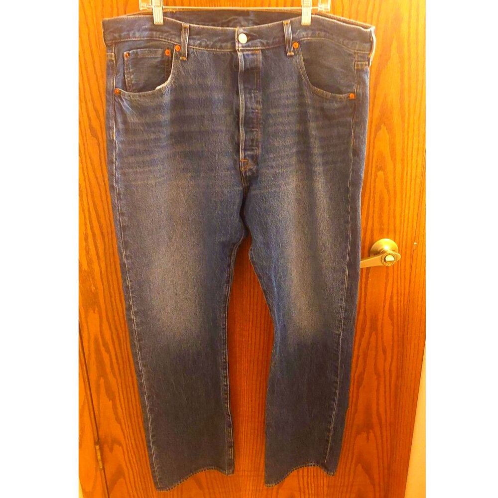 Levi’s 501 Original Men’s Jeans 40x32 Blue Straight Leg Button Fly Stretch